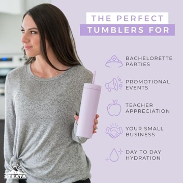 Stylish Strata Skinny Tumblers in 12 Colors for Everyone
