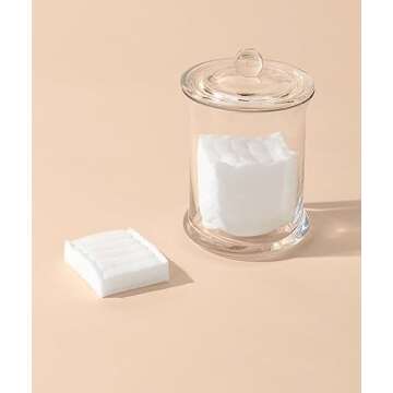 Diane Cotton Squares – 100% Real Cotton – Soft, Gentle on Face, Use for Makeup and Nail Polish Removal, Beauty Applicator - 160 Count (Pack of 1)