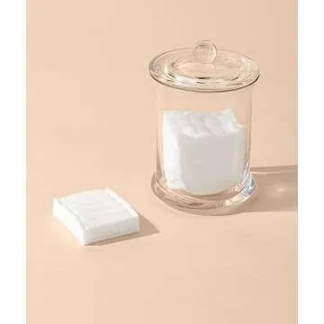 Diane Cotton Squares – 100% Real Cotton – Soft, Gentle on Face, Use for Makeup and Nail Polish Removal, Beauty Applicator - 160 Count (Pack of 1)