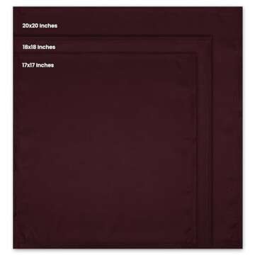 Utopia Home Burgundy Cloth Napkins (12 Pack, 20x20 Inches), Ideal Dinner Napkins for Party, Wedding ...