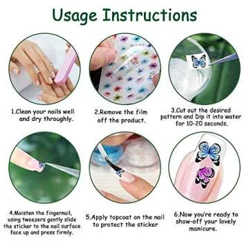Nail Stickers Decals for Nail Art - Flamingo Decor Butterfly Designer Nail Stickers for Acrylic Nails Water Transfer Leaf Flower Designs Decorations for Women Nail Tattoos for Gel Polish - 29 Sheets