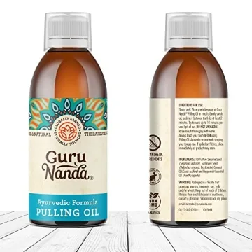 GuruNanda Original Oil Pulling with Tongue Scraper for Gum Health