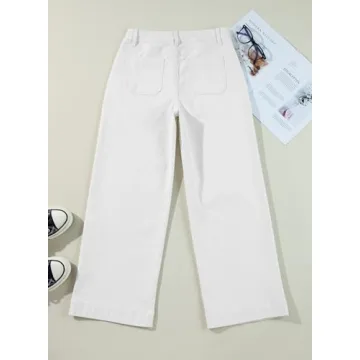 EVALESS High Waisted Wide Leg Stretch Jeans for Women