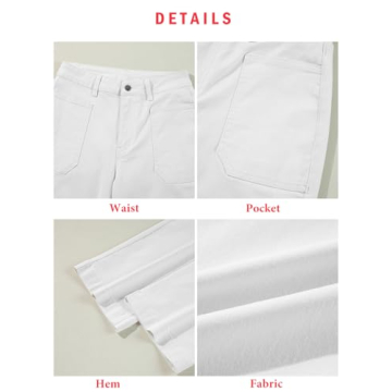 EVALESS High Waisted Wide Leg Stretch Jeans for Women