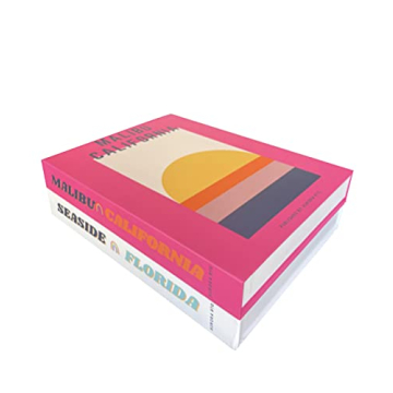 Decorative Books in Pink and White Malibu Seaside Teen Girls, Women Modern Preppy Aesthetic Stacked ...