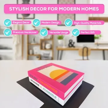 Pink and White Decorative Faux Books for Home Decor