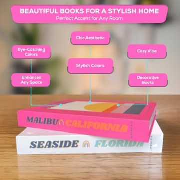 Pink and White Decorative Faux Books for Home Decor