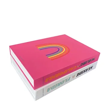 Pink and White Decorative Faux Books for Home Decor