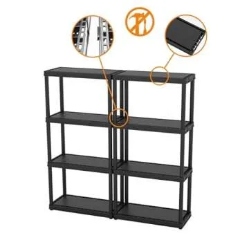 Gracious Living 4-Tier Shelving Unit Storage Solution