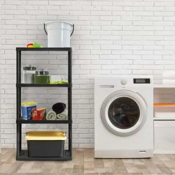 Gracious Living 4-Tier Shelving Unit Storage Solution