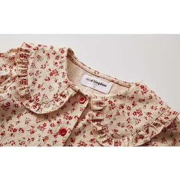 Mud Kingdom Floral Button Up Shirt for Toddler Girls