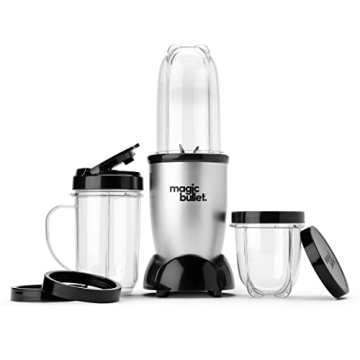 Magic Bullet Blender Silver 11 Piece Set for Quick Mixing