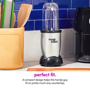 Magic Bullet Blender Silver 11 Piece Set for Quick Mixing