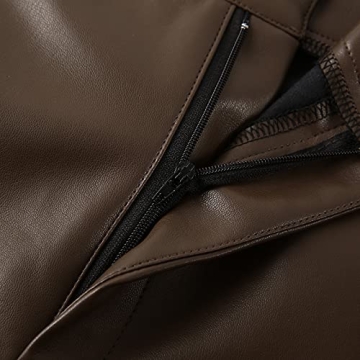 Stylish Faux Leather High Waist Pants for Women