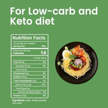 Hethstia Shirataki Konjac Spaghetti Pasta – 10-Pack, Vegan, Low Calorie, Gluten-Free, Fat-Free, Ke...