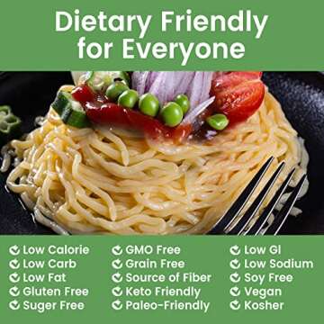 Hethstia Shirataki Konjac Spaghetti - Vegan, Low-Calorie Noodles