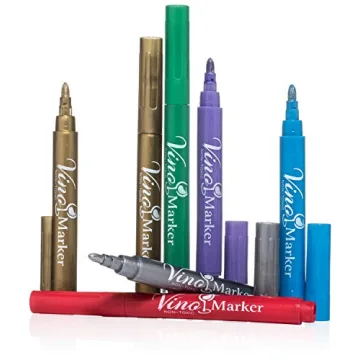 Vino Marker Wine Glass Pens Washable Drink Markers - Perfect For Holiday Parties, Home Bar Accessori...