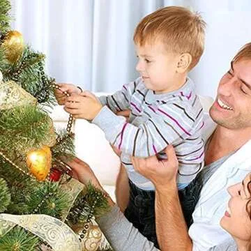 12 Feet Christmas Wooden Bead Garland for Holiday Decor