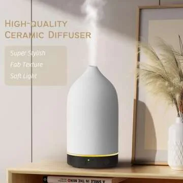 Diffuserlove Ceramic Diffuser 160ML Essential Oil Diffusers Aromatherapy Essential Oil Diffuser for ...