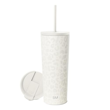 Simple Modern Insulated Tumbler with Lid and Straw | Iced Coffee Cup Reusable Stainless Steel Water ...