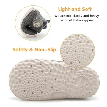 Comfortable Non-Slip Baby Booties for Infants 6-12 Months