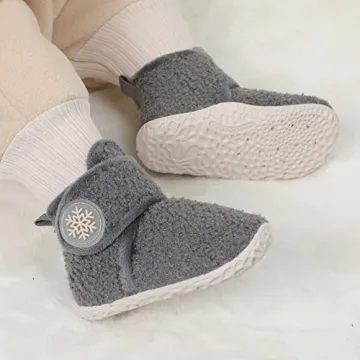 Comfortable Non-Slip Baby Booties for Infants 6-12 Months