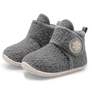 Comfortable Non-Slip Baby Booties for Infants 6-12 Months