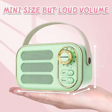 Aresrora Vintage Bluetooth Speaker,Retro Decor, Small Wireless Bluetooth Speaker, Cute Old Fashion S...