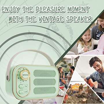 Aresrora Portable Retro Bluetooth Speaker for Music Lovers