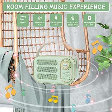 Aresrora Portable Retro Bluetooth Speaker for Music Lovers