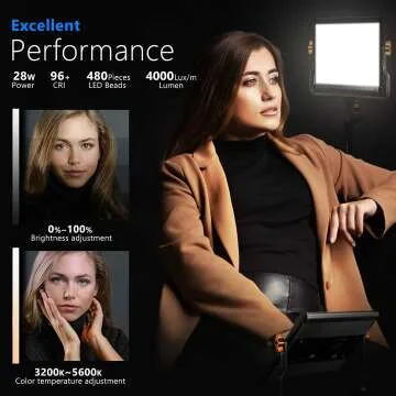 Neewer Bi-Color LED Video Light with U Bracket