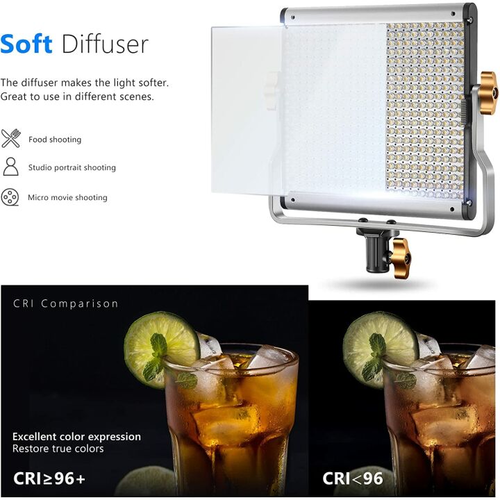 Neewer Bi-Color LED Video Light with U Bracket