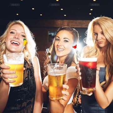 AUEAR Colorful Acrylic Cocktail Swizzle Sticks - 10 Pack