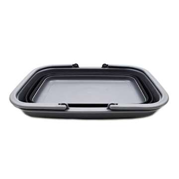 SAMMART SAMMART 9.2L (2.37Gallon) Collapsible Tub with Handle - Portable Outdoor Picnic Basket/Crate...