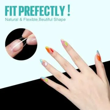 TOMICCA Almond Nail Tips - 504Pcs for Nail Art