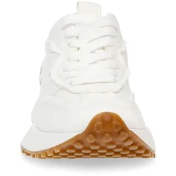 Steve Madden Women's Campo Sneaker, White, 10