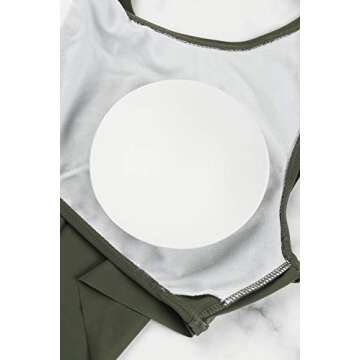 Sovoyontee Women High Waisted Plus Size Bathing Suit Army Green 4XLarge 20