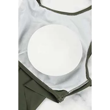 Sovoyontee Women High Waisted Plus Size Bathing Suit Army Green 4XLarge 20