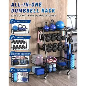 Staransun Weight Rack for Dumbbells - Dumbbell Rack for Home Gym - Home Gym Storage Rack for Dumbbel...