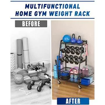 Staransun Weight Rack for Home Gym Organization and Storage