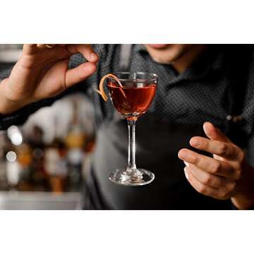 Nick and Nora Coupe Cocktail Glasses - Handblown Vintage Coupe Glasses to Serve a Manhattan, Martini, Aperitif, Algonquin, or Port Wine, 5-ounce Coupe Glasses Set of 4 or 2 (Plain, 4)