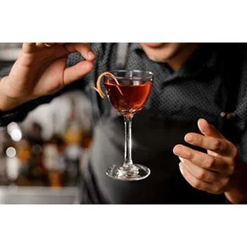 Nick and Nora Coupe Cocktail Glasses - Handblown Vintage Coupe Glasses to Serve a Manhattan, Martini, Aperitif, Algonquin, or Port Wine, 5-ounce Coupe Glasses Set of 4 or 2 (Plain, 4)