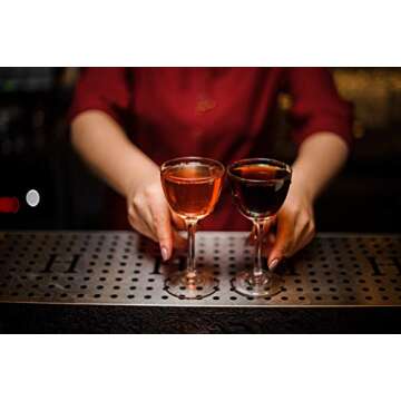 Nick and Nora Coupe Cocktail Glasses - Handblown Vintage Coupe Glasses to Serve a Manhattan, Martini, Aperitif, Algonquin, or Port Wine, 5-ounce Coupe Glasses Set of 4 or 2 (Plain, 4)