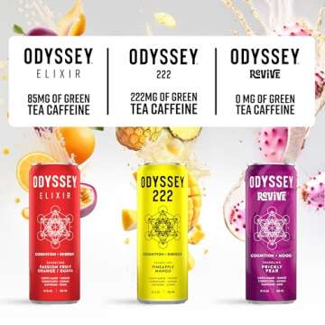 Odyssey 222 Sparkling Energy Drink with Lion's Mane and Cordyceps