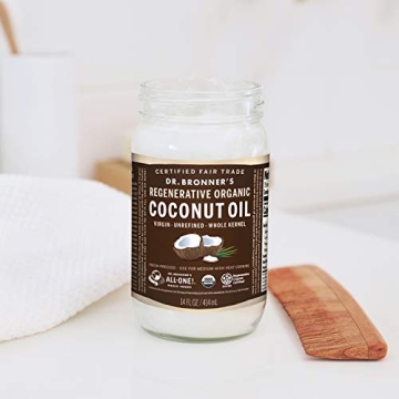 Dr. Bronner's Organic Virgin Coconut Oil 14oz - Unrefined & Fresh-Pressed