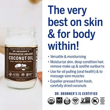 Dr. Bronner's Organic Virgin Coconut Oil 14oz - Unrefined & Fresh-Pressed