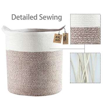 COMFY-HOMI XXL Large Laundry Basket for Home Storage