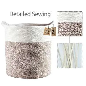 COMFY-HOMI XXL Large Laundry Basket for Home Storage