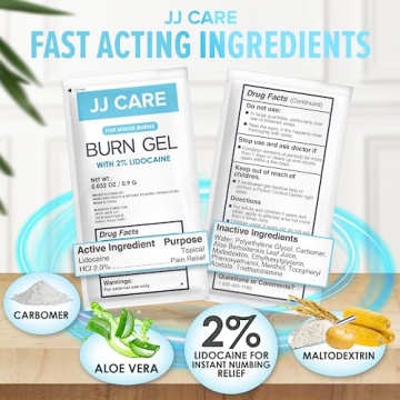 JJ CARE Burn Gel Pack of 160 for Quick Relief
