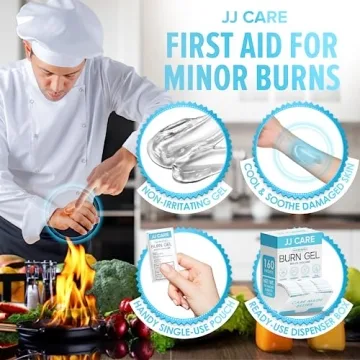 JJ CARE Burn Gel Pack of 160 for Quick Relief
